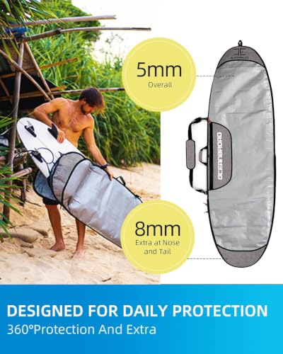 OCEANBROAD 8'0 x 24'' Longboard Surfboard Bag Travel Day Bag