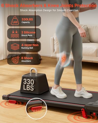 Anylife Black Walking Pad Treadmill with Incline, 2.5HP Under Desk Exercise Machine