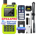 Handheld Ham Radio with GPS APRS Bluetooth Spectrum NOAA Weather - Green 1Pack Antenna