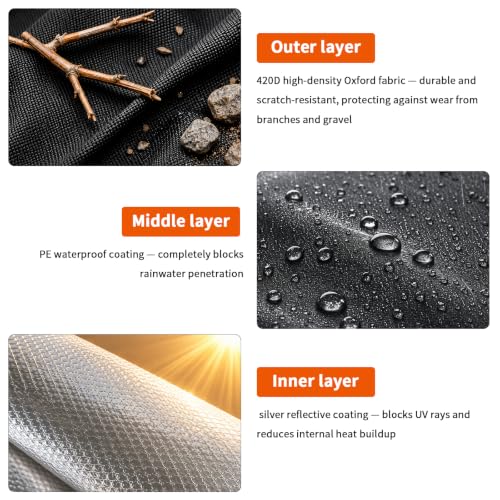 Kayak Rack Cover Waterproof 12ft for 2-4 Kayaks Canoes SUPs Surfboards