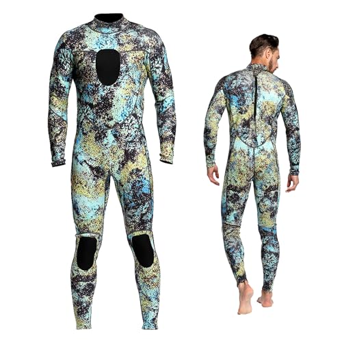 Men's 3MM Camo Neoprene Wetsuit - Large Unisex Full Dive Suit