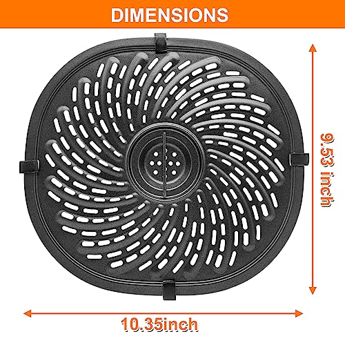 7QT Oval Air Fryer Grill Pan for Power XL Vortex 7QT, Nonstick Crisper Plate, Dishwasher Safe