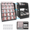 Magnetic Trading Card Display Stand with Storage - Large Black