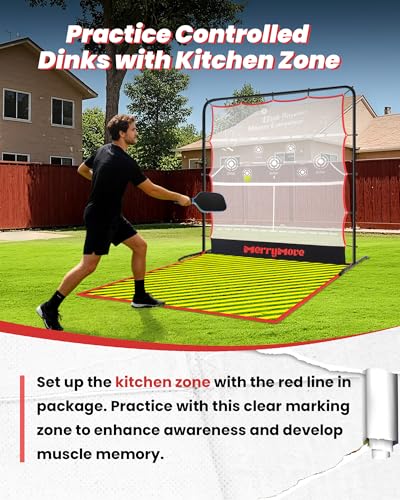 MerryMove 6FT Portable Pickleball Rebounder Net for Outdoor & Indoor Training