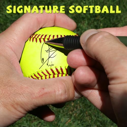 6/12 Pack 12-Inch Softballs for Practice and Training - Leather Cover, Unmarked, Yellow