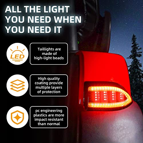 NOKINS LED Tail Lights for Club Car Golf Carts Precedent & Tempo, Brake & Signal