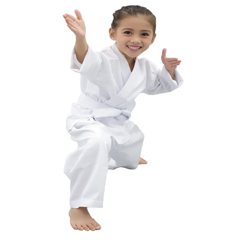 FLKKY Karate Uniform for Kids Adults Students with Belt Lightweight Student Karate Gi Sets Martial Arts Sports Karate suit-size3