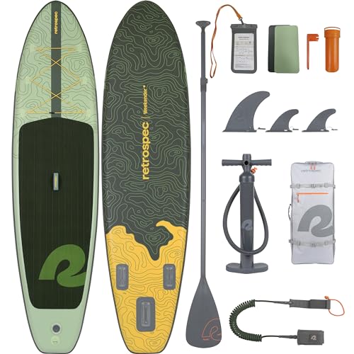 Retrospec Weekender Inflatable Paddle Board 10'6" with Accessories - Wild Spruce