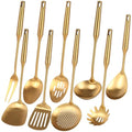 Standcn 15-Inch Gold Stainless Steel Kitchen Utensil Set of 9 – 9-Piece Cooking Tools