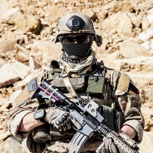 Black Large Tactical Airsoft Mask Half Face Mesh Breathable Silicone Protective Gear