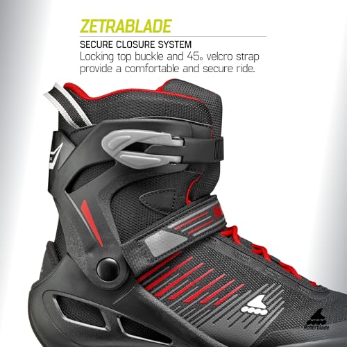 Rollerblade Zetrablade Men's Fitness Inline Skates Black/Red Size 10/10.5