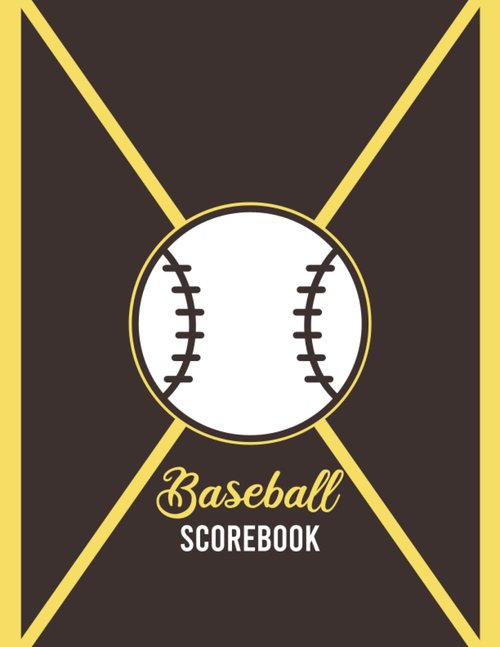 Baseball Scorebook | 120 Large Print Score Sheets for Baseball & Softball Games - 8.5 x 11 Inches