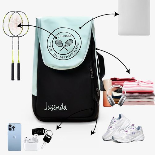 GLMSeggs Tennis Bag for Women Tennis Backpack Professional Tennis Backpack for Men to Hold 2 Rackets Tennis Badminton Racquet Backpack with Separate Shoe