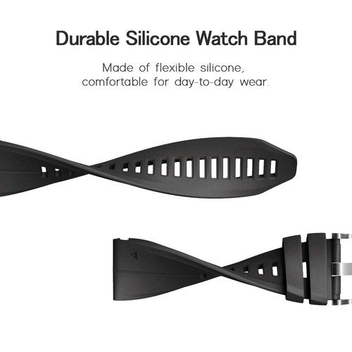 ANCOOL for Garmin Fenix 5X/7X/6X Watch Band Quickfit 26mm Watch Bands Compatible with Fenix 6X Pro/5X Plus/7X Pro/8 51mm(Black)