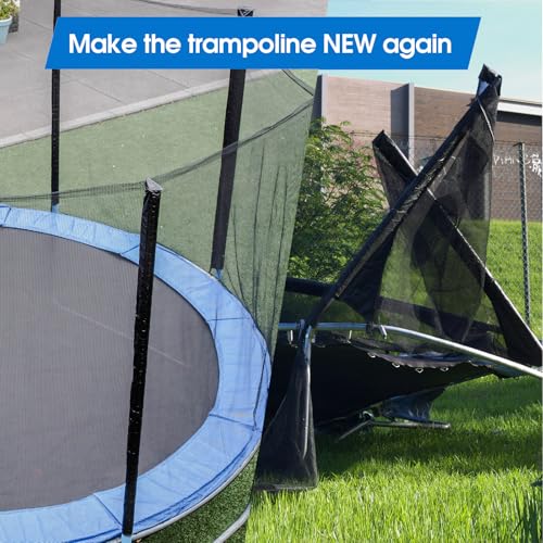 Trampoline Replacement Net Poles Set for 10-16 ft Frames with Foam Covers