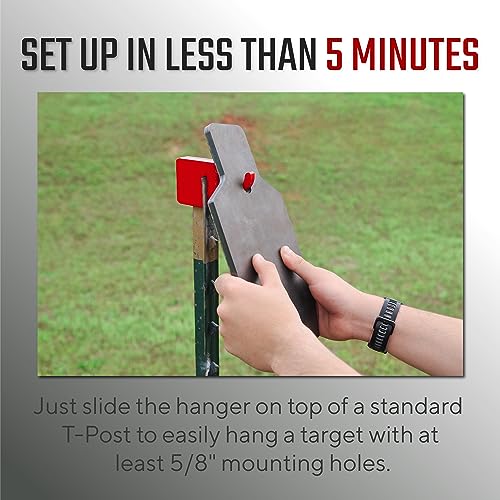 KRATE Tactical Patriotic Elephant T-Post Target Hanger (4 Pack) for Shooting Practice