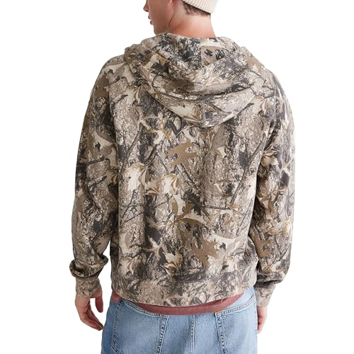 Men's Forest Camo Boxy Full-Zip Hoodie - X-Large