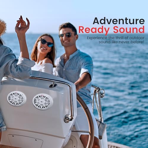 Marine Waterproof 6x9 Inch 2-Way Outdoor Speakers - Stereo Sound System, 260W