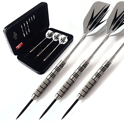 CUESOUL Professional Tungsten Steel Tip Darts with Deluxe Case - 30g, Luxury Variation