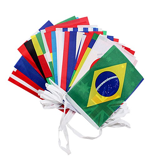 41 ft 50 Countries World Flags Pennant Banner - 8.2 x 5.5 in Polyester for Bar, Party, Event - Variation: 41ft-50 Countries World Flags