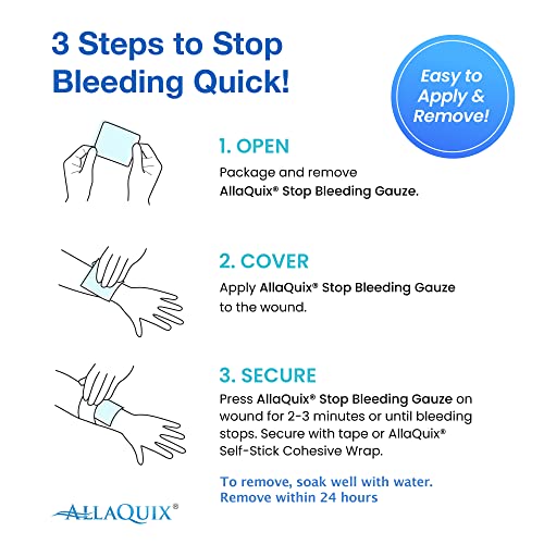 High Performance 4x4 Hemostatic Gauze Pack of 10 - Military-Grade Wound Dressing