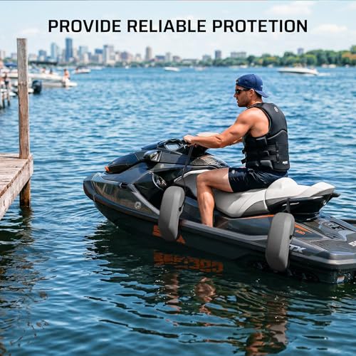 Ehaho PWC Fenders 2 Pack Gray | Jet Ski Docking Bumpers for Safe Impact Protection