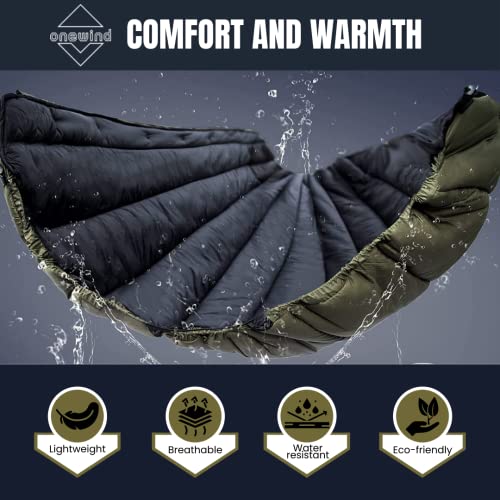 OneWind Double Hammock Underquilt - Green / 35F-50F Insulation, Ultralight Camping Quilt