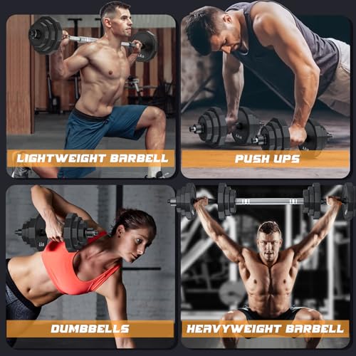 Adjustable Dumbbell Set 44 lbs (Each Dumbbell 22 lbs) Home Gym Equipment for Strength Training