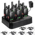 H-777H Walkie Talkies with Earphone 6-Pack Portable Two-Way Radio FRS with Rechargeable Battery