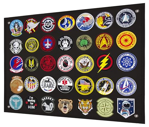 Black Tactical Patch Display Panel 18x24 Inches for Military Patches - Small