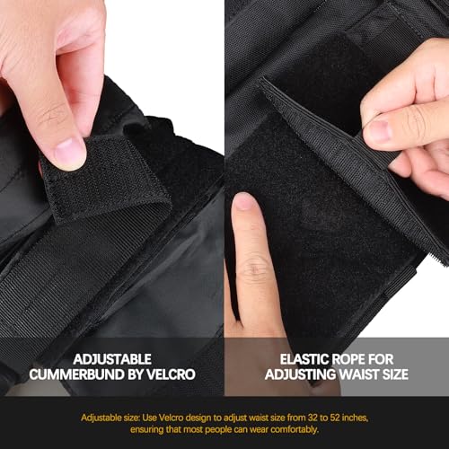 Xaegistac Black Tactical Vest with Quick-Release System for Military & Outdoor