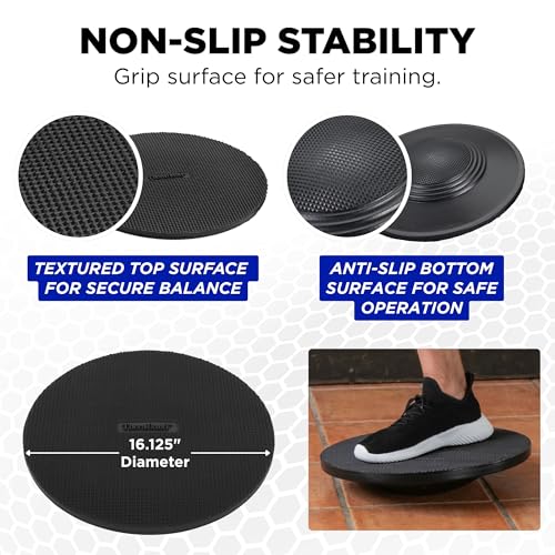 THERABAND Wobble Board Balance Trainer - Round Core Stability & Balance Exercise