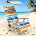 Rainbow Zero Gravity Beach Chair with Canopy - Adjustable Recliner for Adults
