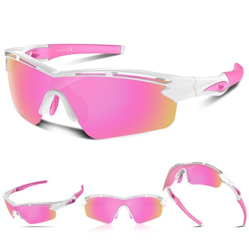 Rosemal Sports Sunglasses Polarized Cycling Sunglasses Running Driving Fishing Hiking for Men Women UV400 TAC TR90