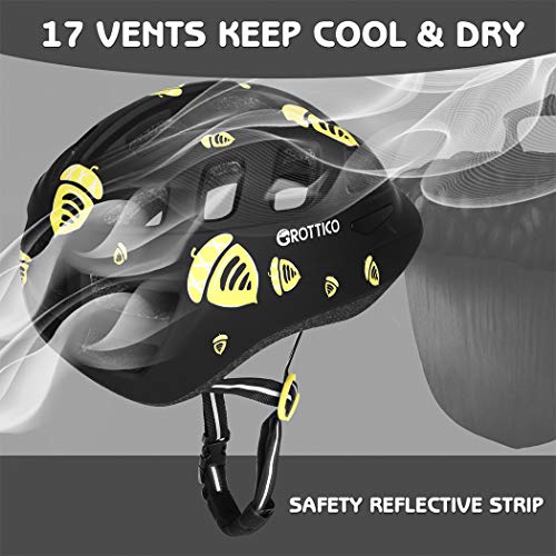 Toddler Kids Ultralight Helmet with Knee Elbow Wrist Pads Safety Gear Set - Acorn Pattern Adjustable