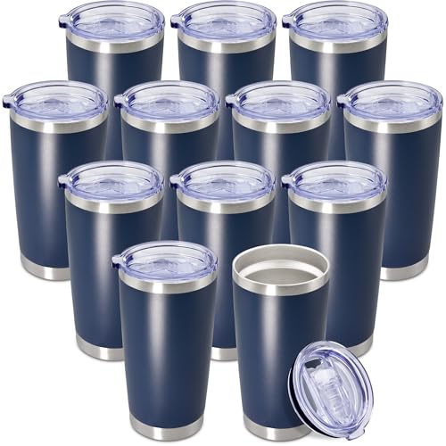 AEPDTD Navy 20oz Insulated Stainless Steel Tumbler with Lid - Pack of 12