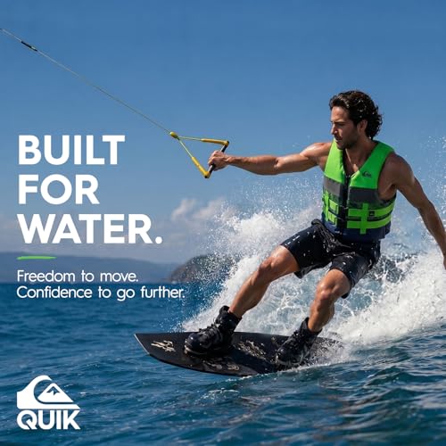 Men's Green Life Jacket for Waterskiing & Boating - Large, USCG Approved