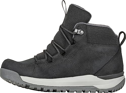 Oboz Women's Cedar Mid Insulated Waterproof Hiking Boots - B-Dry, Size 6.5, Black Sea