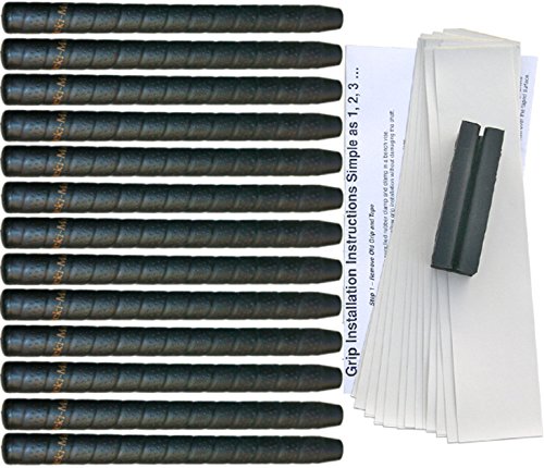 Oversize Golf Grip Kit - Non-Tapered Perforated Wrap, 13 Grips, Tape & Clamp