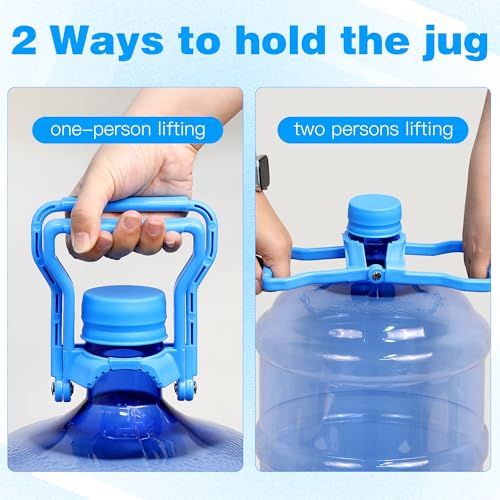 Gofriipai 5-Gallon Water Bottle Handle Set - Black & Blue Heavy-Duty Carrying Handles