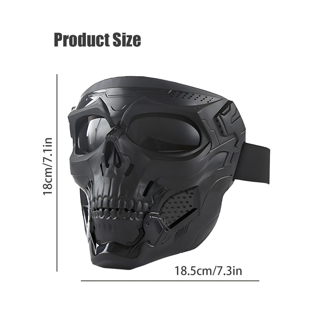 Motorcycle Helmet Riding Goggles Glasses Anti Fog Face Mask Dirt Bike ATV Motocross Eyewear (Black, Black Lens)