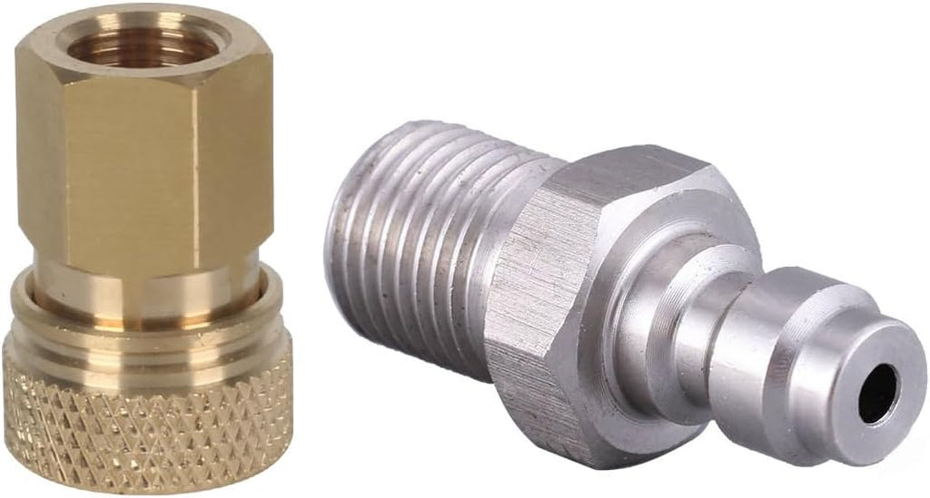 Skiennix 8mm Quick Disconnect to 1/8 NPT Adapter Set - High Pressure Air Compressor Connector