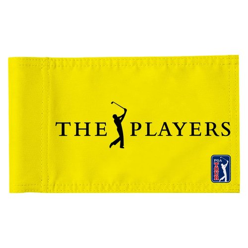 2BUT Golf Players Golf Pin PGA Flag Practic Putting Green Golf Flag For Backyard Garden Double-Sewn 600D Nylon Miniature Pin Flag Regulation Tube Flag (Yellow 20"x13")