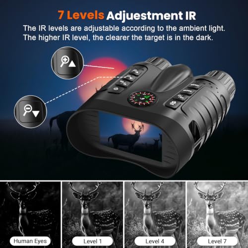Rumyums 4K Night Vision Goggles for Kids, 36MP Full-Color Binoculars with 8X Zoom & 32GB Card
