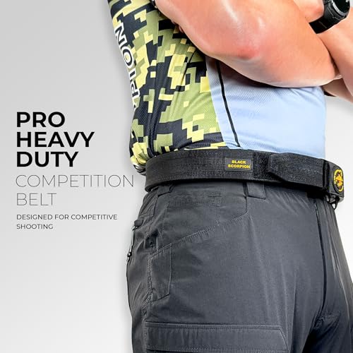 Heavy-Duty Competition Gun Belt for Shooting Sports - Black, Large