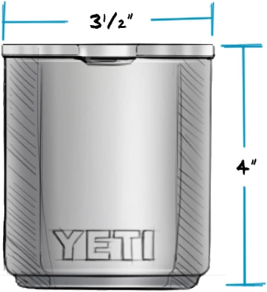 YETI Rambler 10 oz Lowball - Vacuum Insulated Stainless Steel with MagSlider Lid | Cherry Blossom