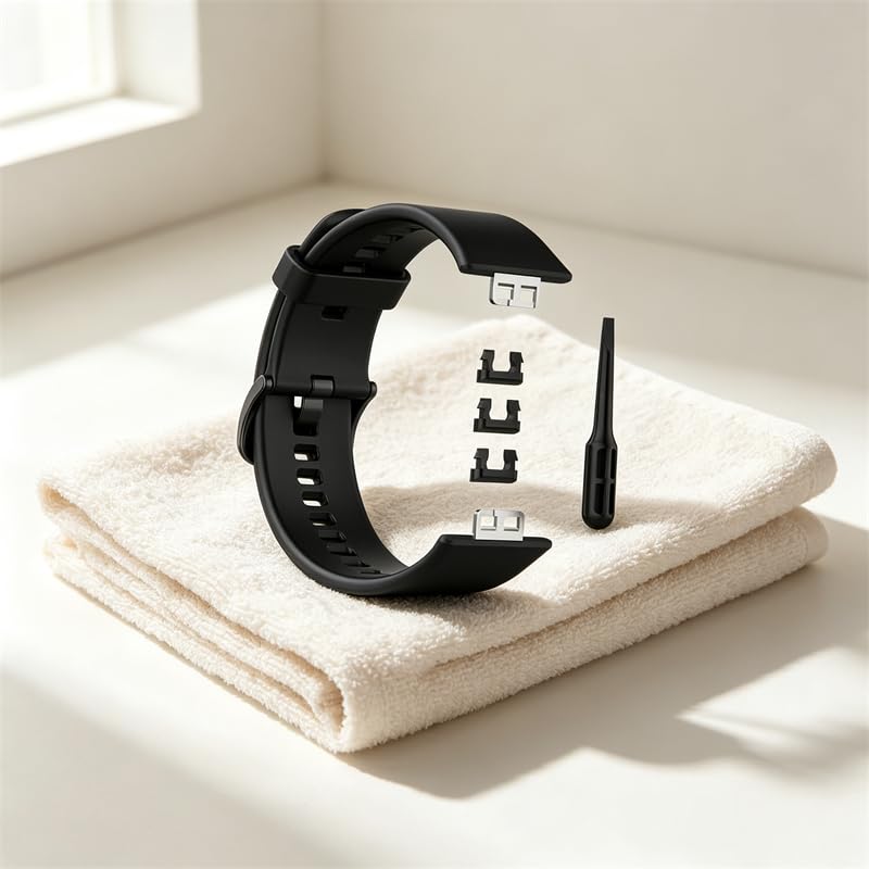 Adjustable Silicone Watch Strap for Huawei Watch Fit - Black, Grey, White