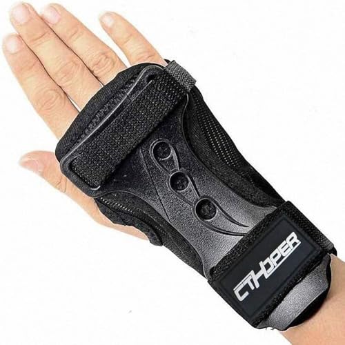CTHOPER Skiing Gloves Small Wrist Guard Protective Gear for Snowboarding & Skating