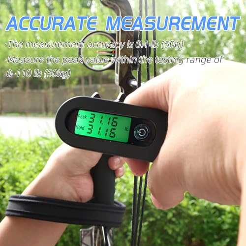 Archery Bow Scale 110lb Peak Weight with LED Display and Hold Function