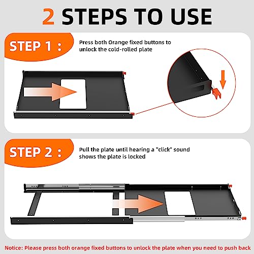 30-Inch Universal Fridge Slide for Vehicle Coolers & Freezers - Heavy Duty Steel & Buckle Straps